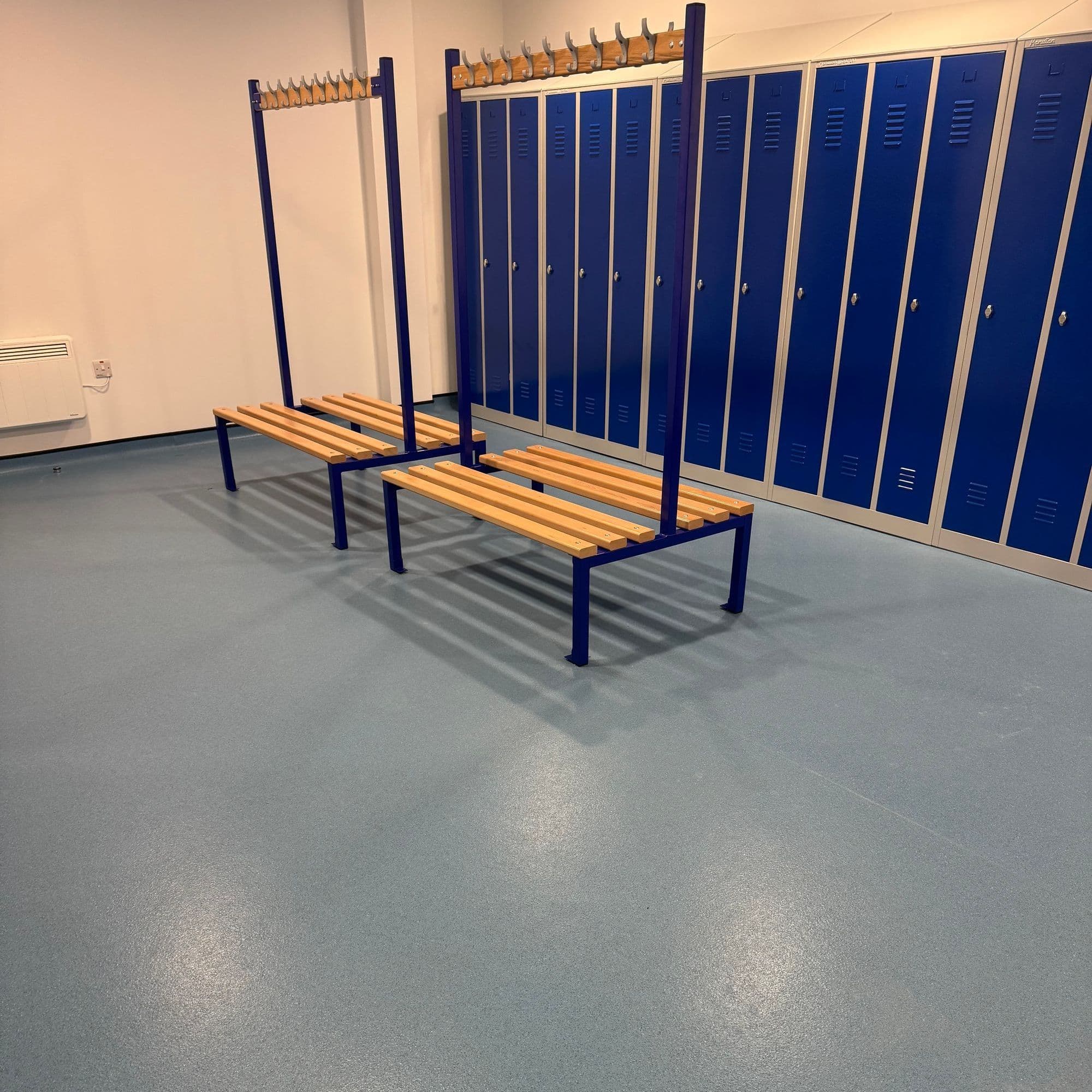 Commercial safety flooring fitted to changing_locker room